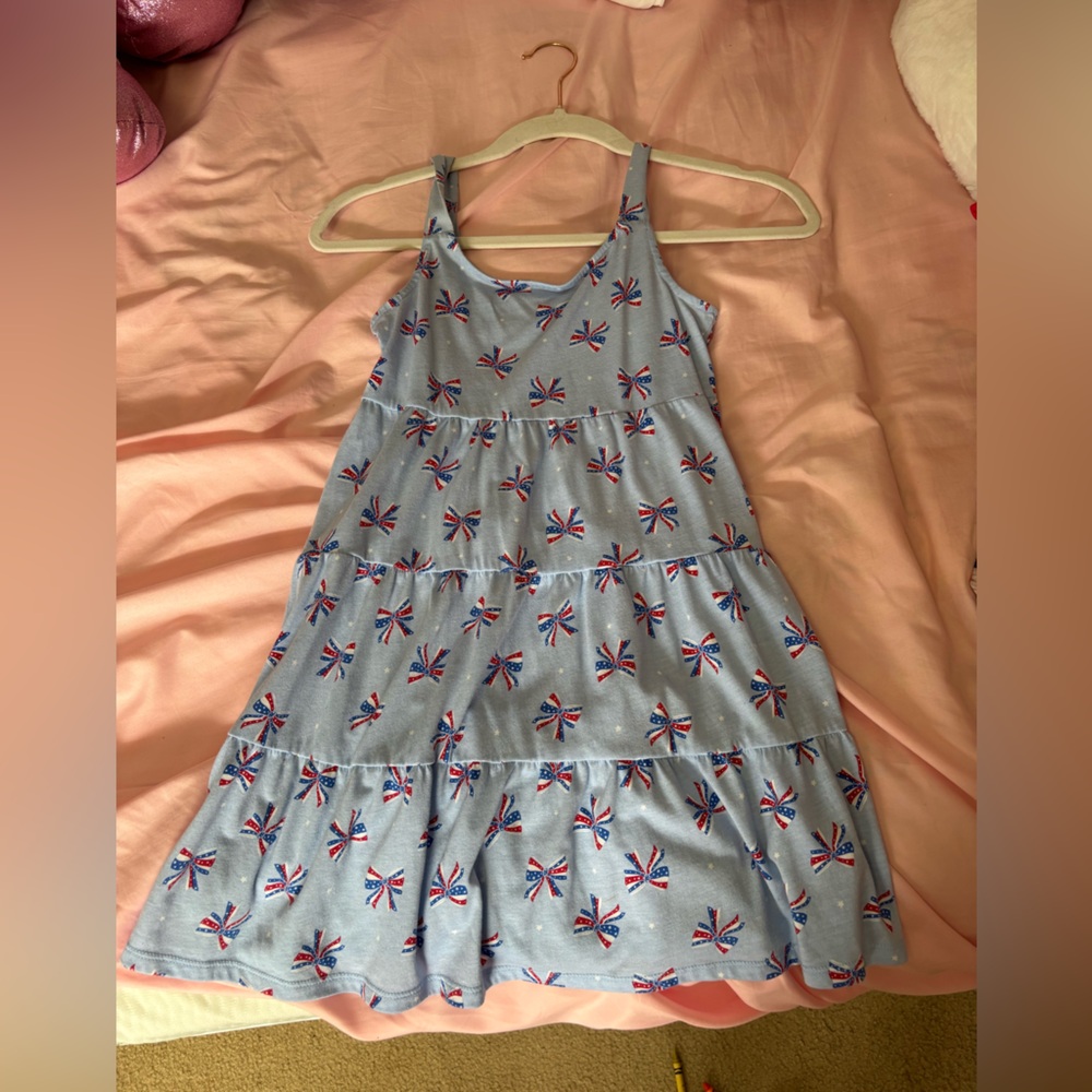 Patriotic bow tiered dress size 7/8